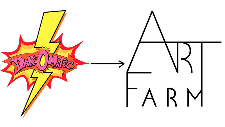 danceomatic logo and artfarm logo